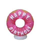 4 FOOT TALL INFLATABLE HAPPY BIRTHDAY DONUT SPRINKLES OUTDOOR LAWN DECOR... - £39.73 GBP