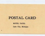 Motel Tafel Reservation Postcard Lake City Michigan  - £7.91 GBP
