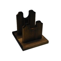 Rustic Wooden Gun Rack Stand Rifle Shotgun Two Piece Table Mantle Display - $19.99