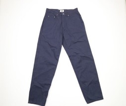 NOS Vintage 90s IOU Mens 31x32 Baggy Tapered Leg Denim Jeans Navy Blue Cotton - £63.26 GBP