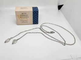 Vintage 1976 Avon Crystalique Necklace Lariat w/ Faceted Clear Crystal Drops - £7.54 GBP