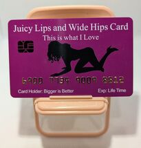 Aromabug Funny Fake Bankcards, 8 PACK: JUICY LIPS and WIDE HIPS Card (Fr... - $19.75