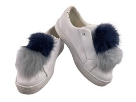 Sam Edelman Sneaker Women 8.5M Leya Shoes White Leather Pom Pom Platform... - $27.54