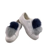 Sam Edelman Sneaker Women 8.5M Leya Shoes White Leather Pom Pom Platform... - $27.54