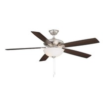 FOR PARTS ONLY -Downroad- Hampton Bay Abbeywood 60&quot; Brushed Nickel Ceiling Fan - £10.44 GBP