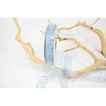 Light Blue Glitter Ribbon with Wire - 25 Yards - 5/8&quot; - 3 Pack - £9.23 GBP