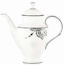 Lenox Floral Waltz Coffee Pot With Lid Platinum Florals 48 oz. New - £91.84 GBP