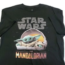 Star Wars THE MANDALORIAN THE CHILD Baby Yoda Grogu T-Shirt Black Mens S... - £9.90 GBP