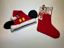 Disney Santa Hat and Stockings Set - Mickey Mouse - Never Used,  - £7.17 GBP
