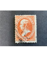 1870-71 US Stamp #152 Without Grill 15 cent Webster Used Hinged Edge Trim - £28.82 GBP