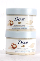 2 Count Dove 10.5 Oz Crushed Macadamia &amp; Rice Milk Exfoliating Body Polish - £19.22 GBP