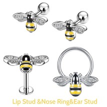 ZS 16G Dragon Claw Piercing Jewelry Stainelss Steel Nose Ring Lip Studs Women St - £16.38 GBP