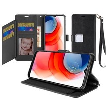 Wallet ID 2 Card Holding PU Leather Case Cover for Samsung S22 5G BLACK - $8.56