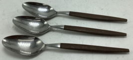 EKCO ETERNA Canoe Muffin MCM Flatware Spoon Teaspoon (4) Vintage Mid Cen... - $13.99