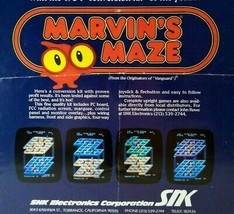 Marvin&#39;s Maze Arcade Flyer 1983 Original Video Game Art Retro 8.5&quot; x 11&quot; Retro - £21.30 GBP