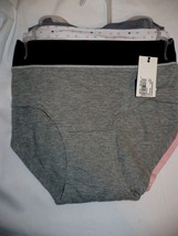 No Boundaries Women&#39;s Color Block Hipster Panties 3 Pack Size Large (7) Pin Dot - £8.57 GBP