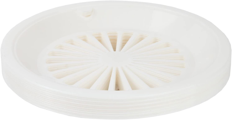 10-Inch Reusable Plastic Paper Plate Holders Picnic Supplies 12 Set  White NEW - £17.42 GBP