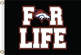 Denver Broncos FOR LIFE Flag 3X5 Ft Polyester - £12.35 GBP