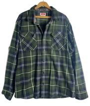 Wrangler Flannel Shacket Shirt Jacket Mens Size 2XL Green Plaid Lumberjack - £36.71 GBP