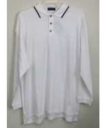 Ultra Club White Black trim Long Sleeve Polo Shirt Size XL NWOT - $18.95