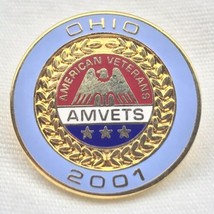 AMVETS Ohio Pin USA Veterans 2001 - £7.95 GBP