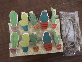 Wedding Party Favor Decorations,Wooden Pegs,Catcus Wooden Clips,Pin Clot... - $3.20+
