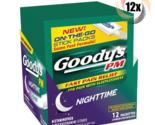 Full Box 12x Packs Goody&#39;s PM Pain Relief Nighttime Sleep Powder - 6 Sti... - £26.17 GBP