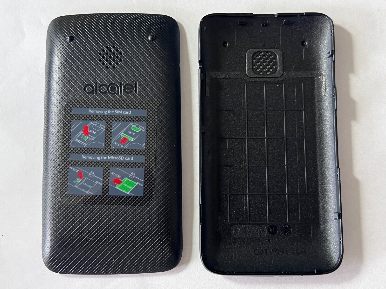 NEW Alcatel Go Flip V 4044 4044T 4051s 4051 Black Battery Door Rear Cove... - $7.90