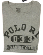 NEW!  Polo Ralph Lauren Vintage Style Varsity T Shirt!   *Gray* *Weathered Look* - £23.97 GBP