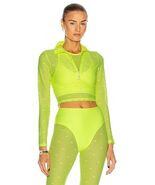 Adam Selman Sport Carbon38 Neon Yellow Mesh Crop Top NWT size XS - €72,93 EUR