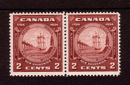 Canada  -  SC#210 + 210i Pair  Mint  NH  -  2 cent New Brunswick Seal issue - £3.53 GBP