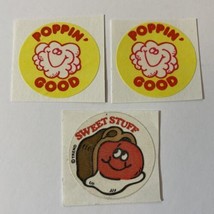 Vintage Trend Scratch N Sniff Stickers Poppin&#39; Good Popcorn &amp; Sweet Stuff - £8.61 GBP