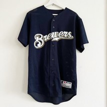 NWT Vintage 90s Majestic Team MLB Milwaukee Brewers Jersey USA Made Mens... - £39.22 GBP