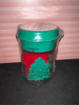 NEW Christmas Cookie Cutters-in Plastic Measuring Cup-6 Cutters - $8.79
