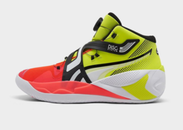 New Puma Disc Rebirth Basketball Shoes Cpu Strap Foam Sole W/ Box Orange Yellow - £117.75 GBP