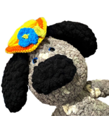 Amigurumi Puppy Dog Plush in Hat Stuffed Animal Hand Crochet Yarn 13 Inc... - £13.62 GBP