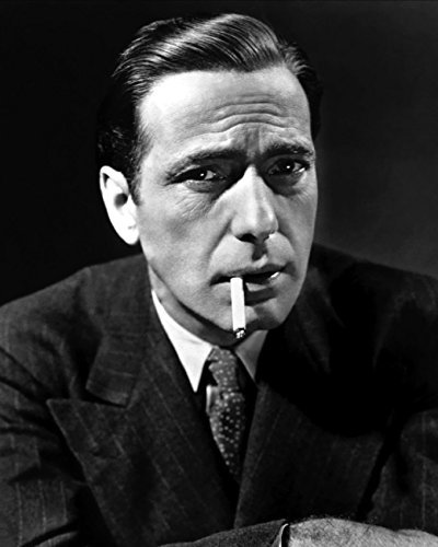 Primary image for Humphrey Bogart Iconic Portrait Photo Smoking Cigarette 16x20 Canvas Giclee