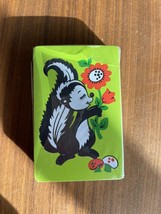 Skunk Sniffing Flower Playing Cards Green Vintage Deck Of Cards - £39.31 GBP