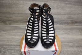 Worthington Shoe Womens 8.5 M Slingback Black Stiletto Peep Toe Gladiato... - £27.68 GBP