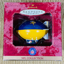 1997 Hallmark Keepsake Blimp Shaped Ornament NFL Minnesota Vikings Bob Siedler - £10.24 GBP