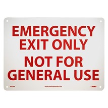 NMC M45RB EMERGENCY EXIT ONLY NOT FOR GENERAL USE Sign Rigid Plastic Exit Sign w - £23.59 GBP