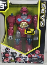 M.A.R.S Motorized Attack Robo Squad- Red Revo Robot Electronic Walking C... - $24.50