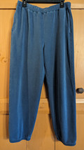 LL Bean Men&#39;s Sz Medium 31x27 Blue Sweatpants Elastic Waist Thick Fleece Joggers - £16.91 GBP