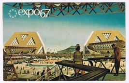 Quebec Postcard Montreal Expo 67 Man His Planet &amp; Space Pavillion - £2.33 GBP