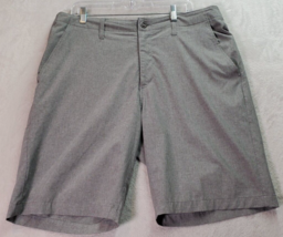 Volcom Shorts Mens Size 36 Gray Slash Pockets Casual Flat Front Logo Med... - £14.08 GBP