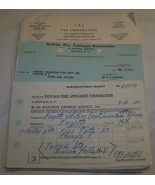 1940s LOT 61PC FIREMAN BILLHEAD EPHEMERA FAYETTE FIRE DEPARTMENT NY EQUI... - £20.99 GBP