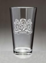 Campbell Irish Coat of Arms Pint Glasses (Sand Etched) - £53.68 GBP