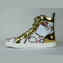 Mens High Top Shoes FIESSO by AURELIO GARCIA Chain Medusa Celebrity 2421 White image 5