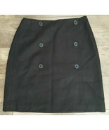 Women&#39;s Size 2 Dress Skirt Ann Taylor Black Button Up Career Above Knee ... - £10.02 GBP