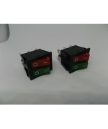 2x Pack KCD4 16A 250V 20A 125V CQC 6 Pins Dual Red Green LED Light Rocke... - €10,54 EUR